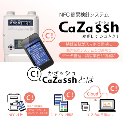 LPガス用NFC簡易検針システム CaZassh