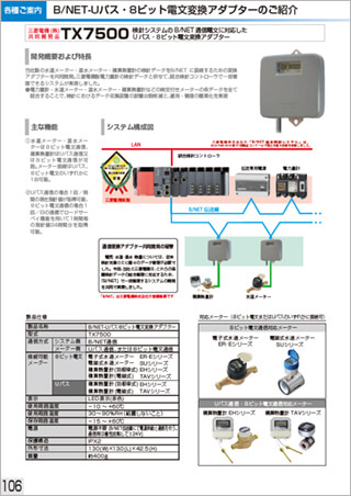 B/NET-Uバス・8ビット電文変換アダプター TX7500